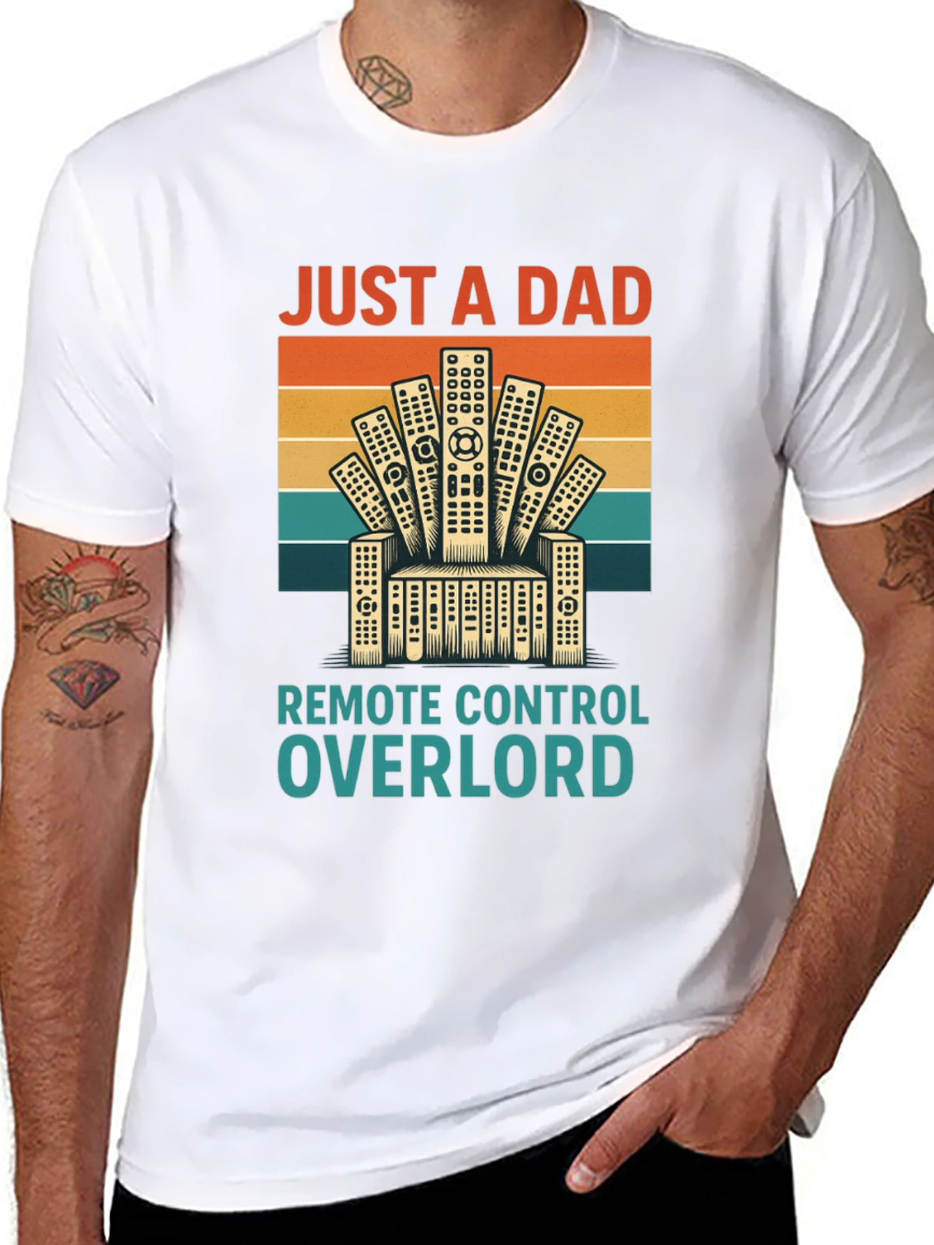 Just A Dad Remote Control Overlord T-Shirt