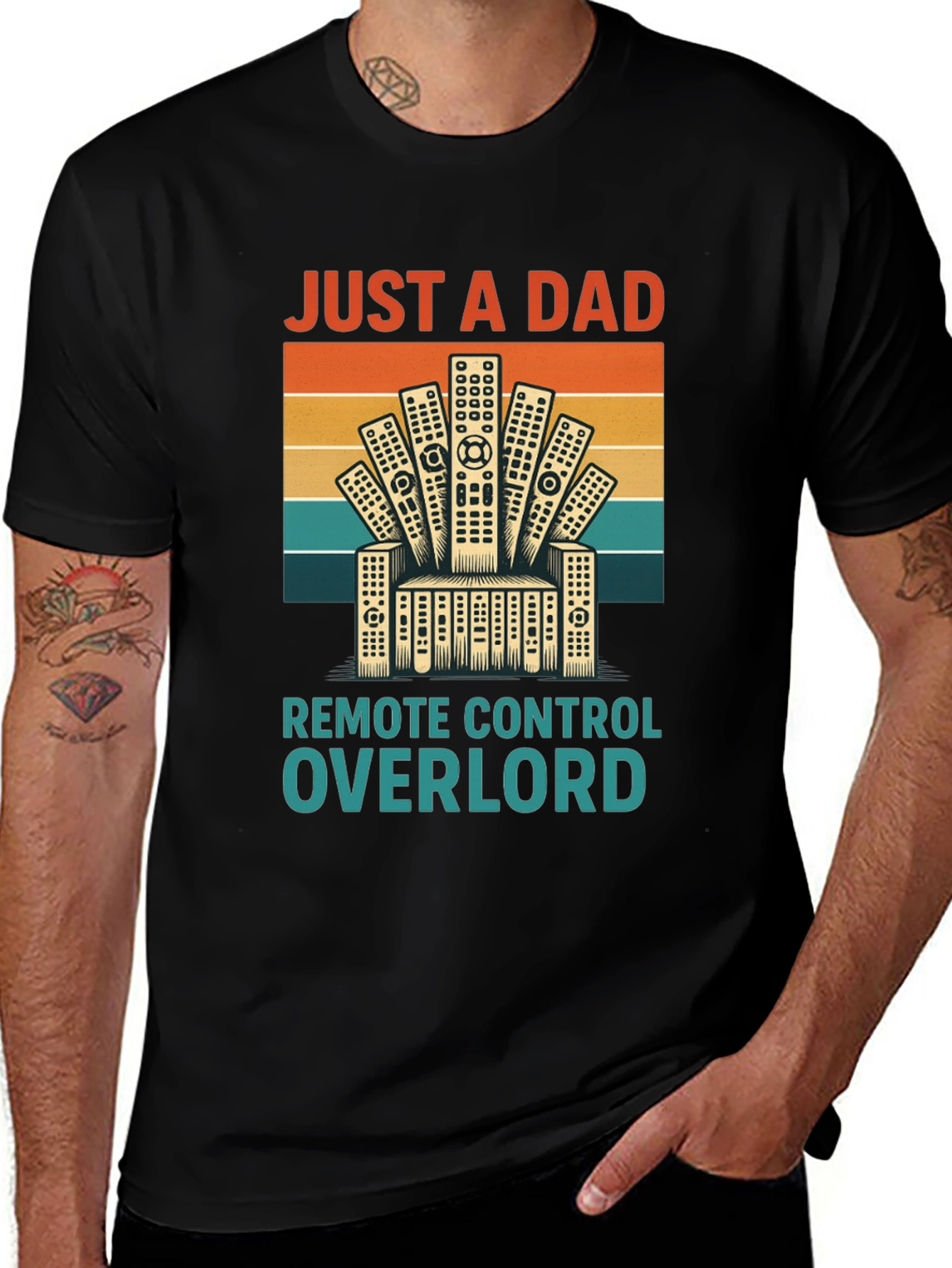 Just A Dad Remote Control Overlord T-Shirt