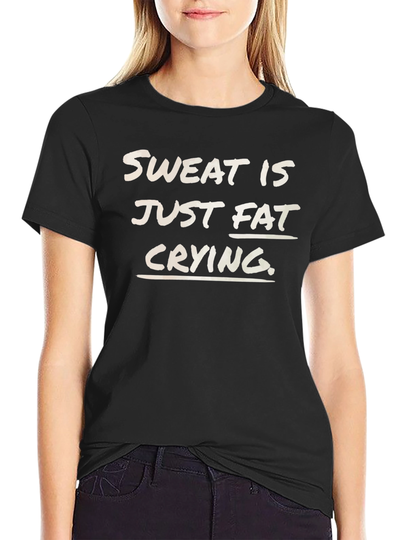 Sweat is Fat Crying T-Shirt - Unisex
