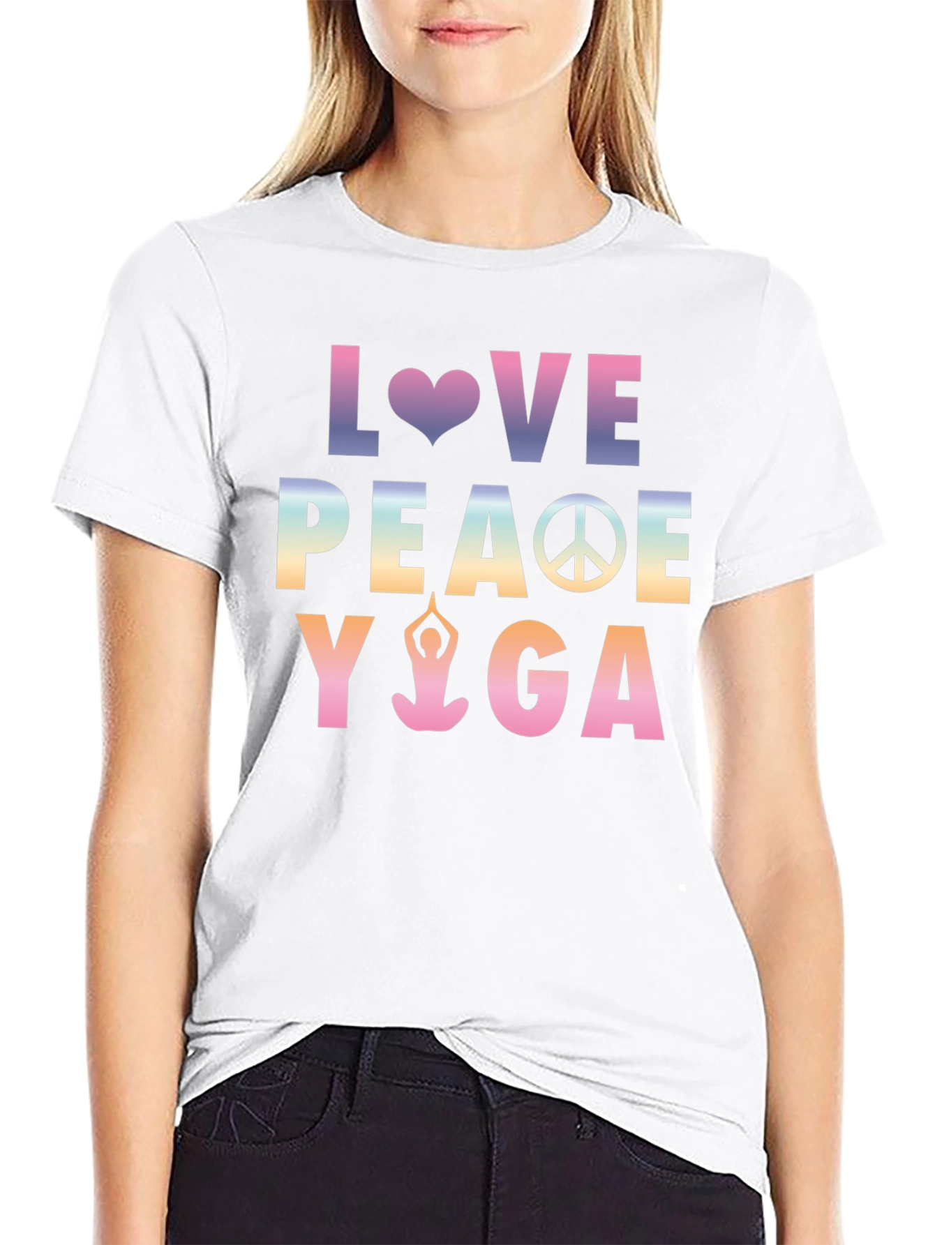 Love Peace Yoga Graphic Tee