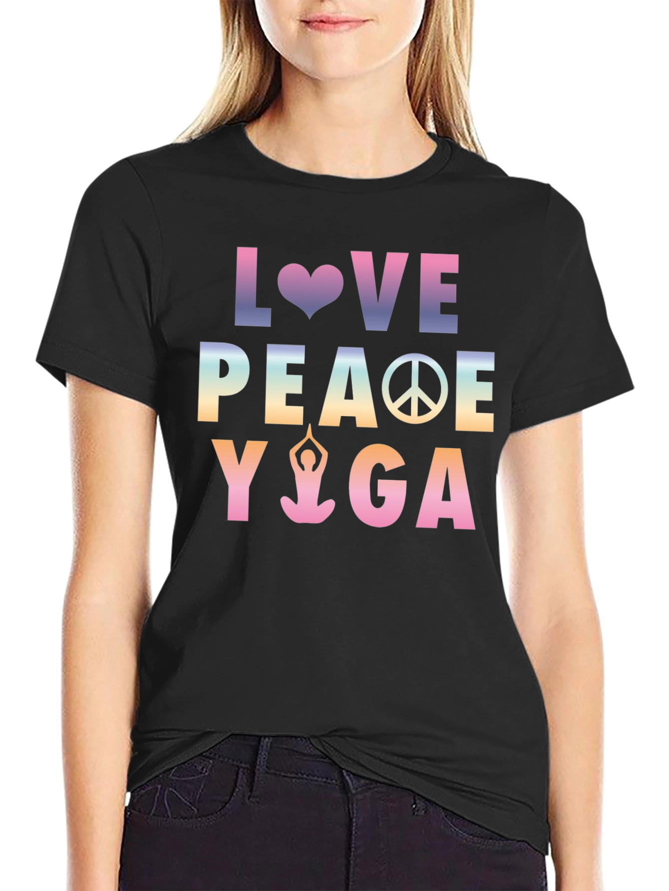 Love Peace Yoga Graphic Tee
