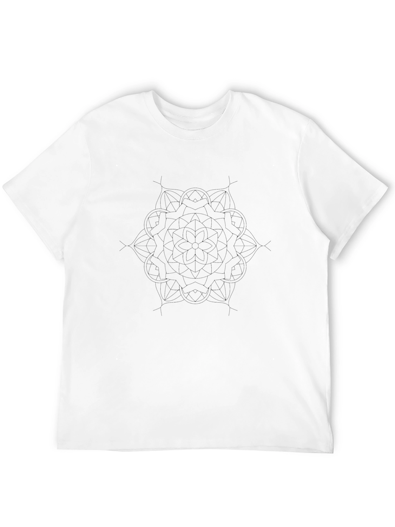 Geometric Mandala Black T-Shirt