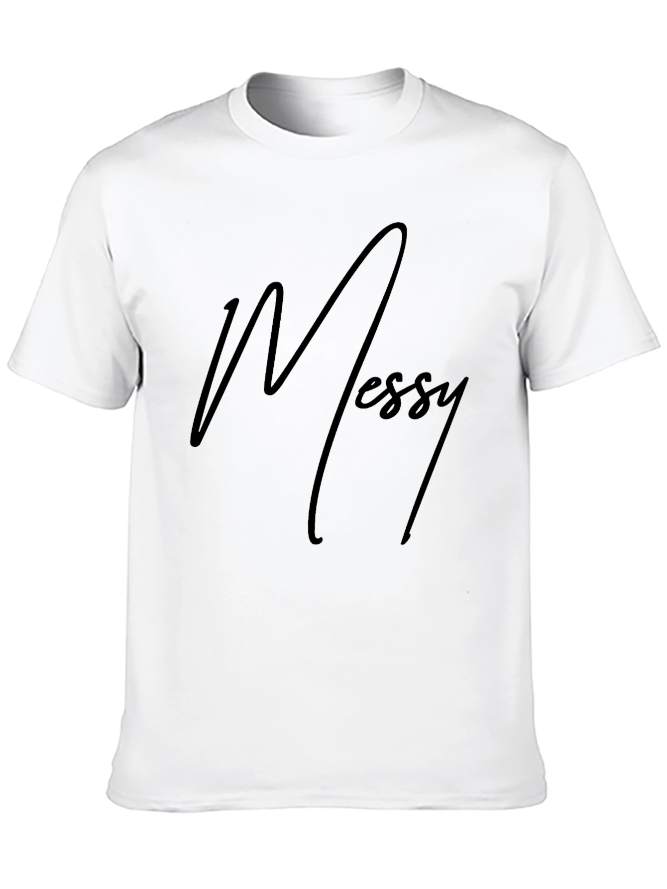 Messy Black T-Shirt Casual Wear