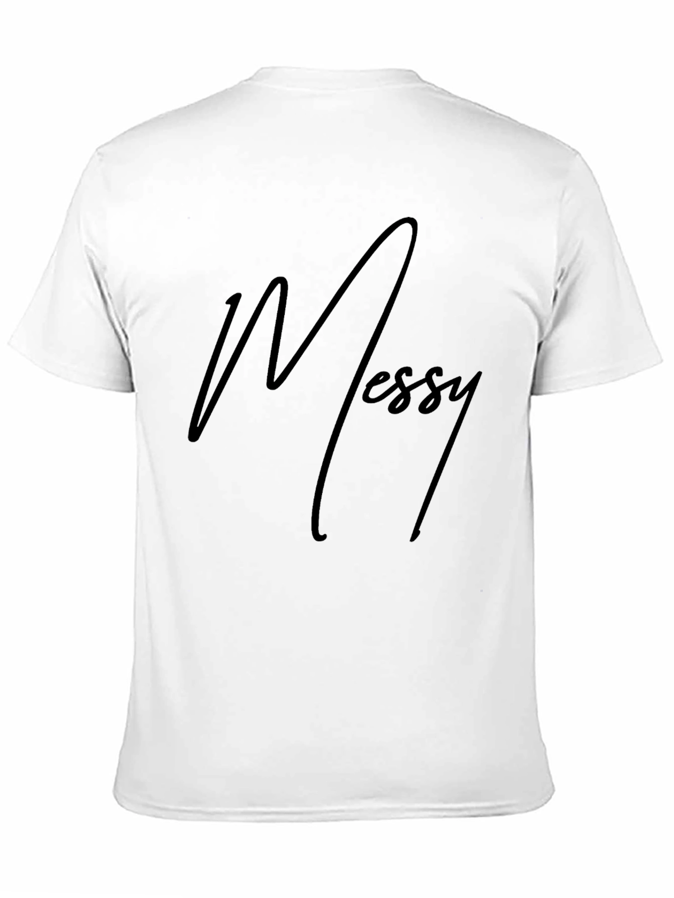 Messy Black T-Shirt Casual Wear