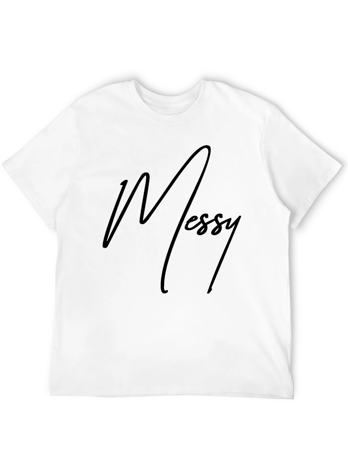 Messy Black T-Shirt Casual Wear