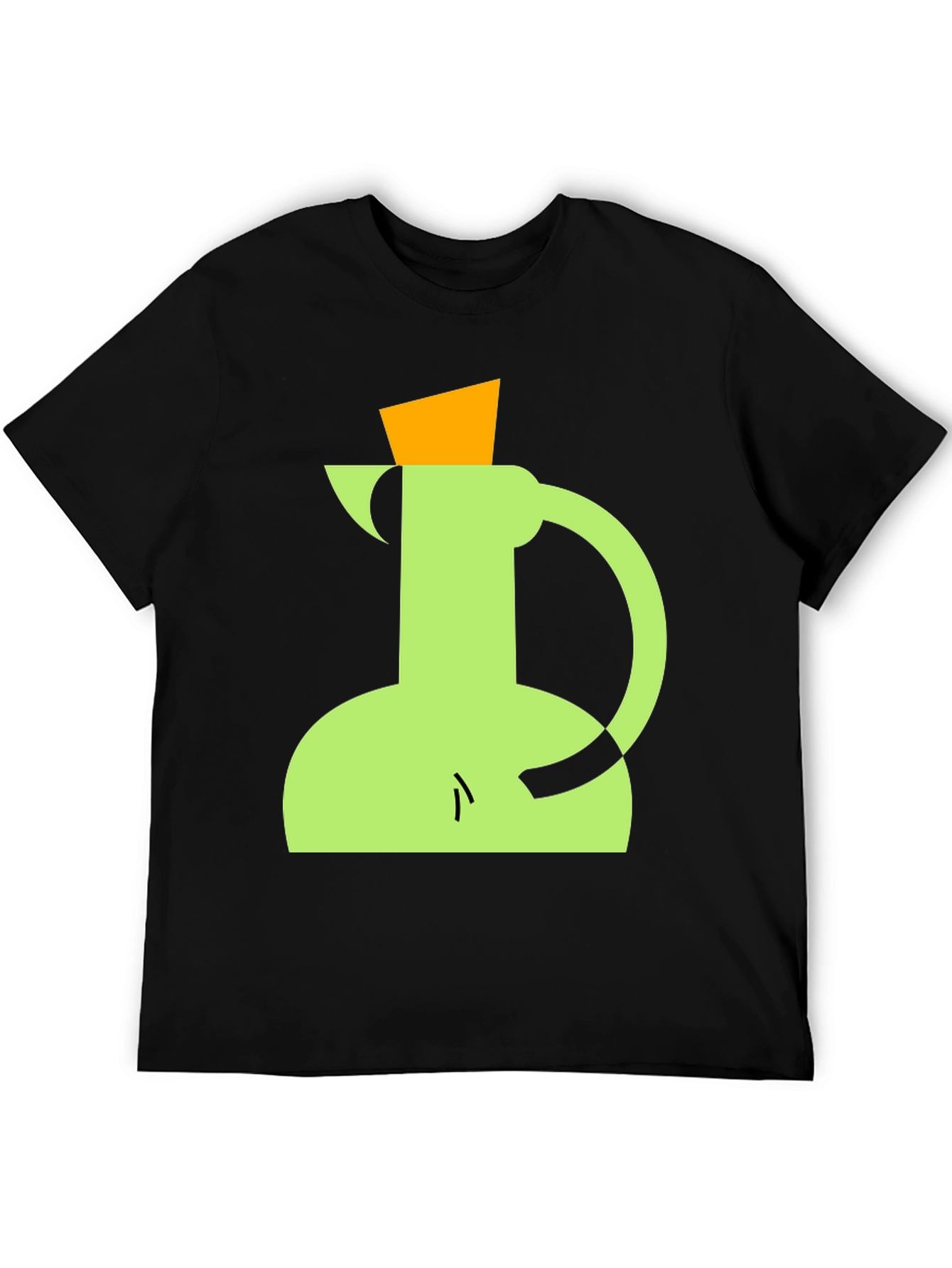 Geometric Pitcher Graphic Tee - Modern Art Style