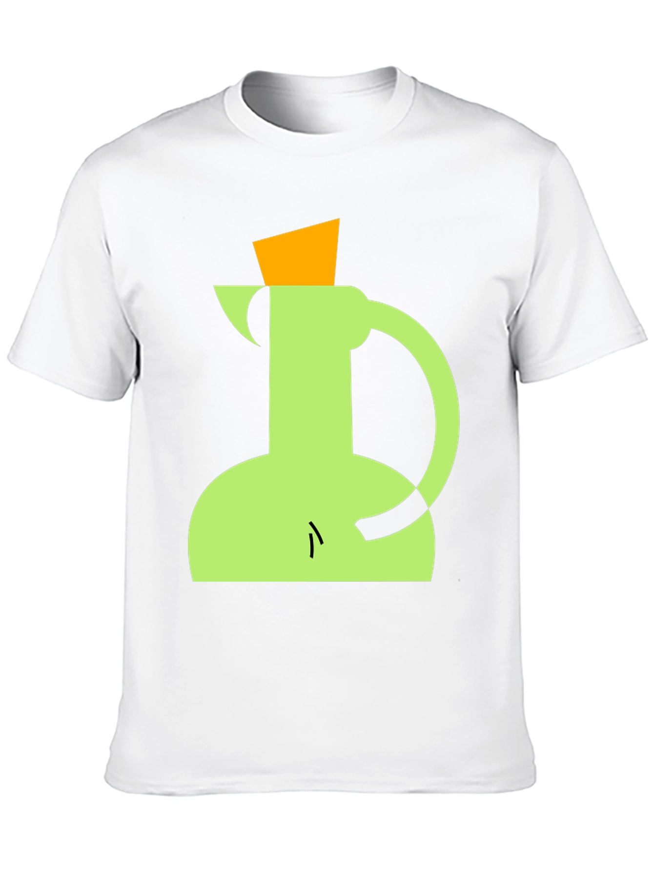 Geometric Pitcher Graphic Tee - Modern Art Style