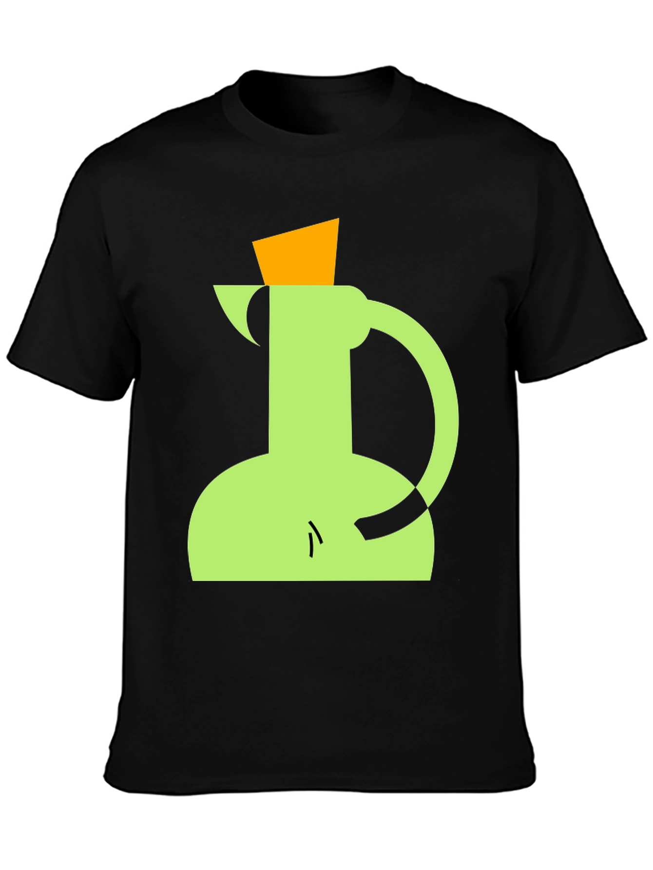 Geometric Pitcher Graphic Tee - Modern Art Style