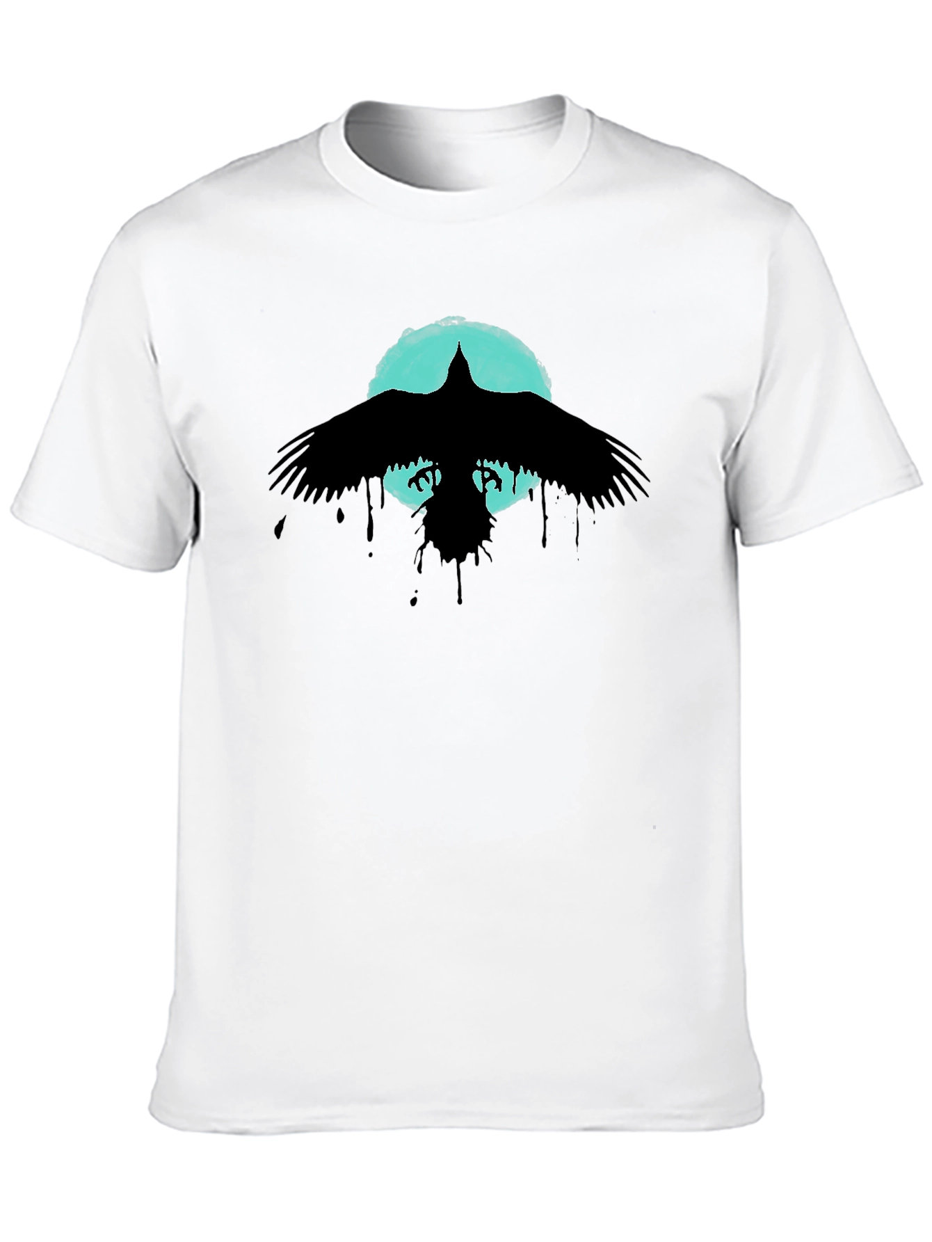 Raven Silhouette T-Shirt - Stylish Bird Graphic Tee