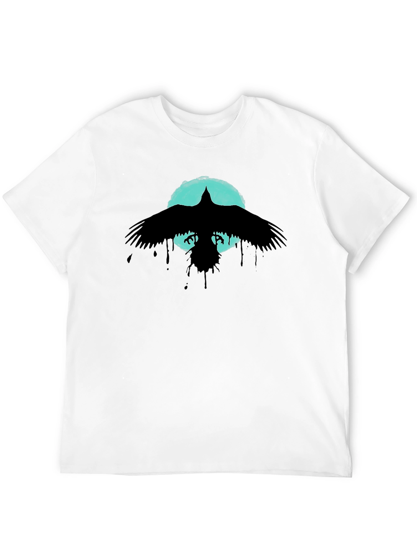 Raven Silhouette T-Shirt - Stylish Bird Graphic Tee