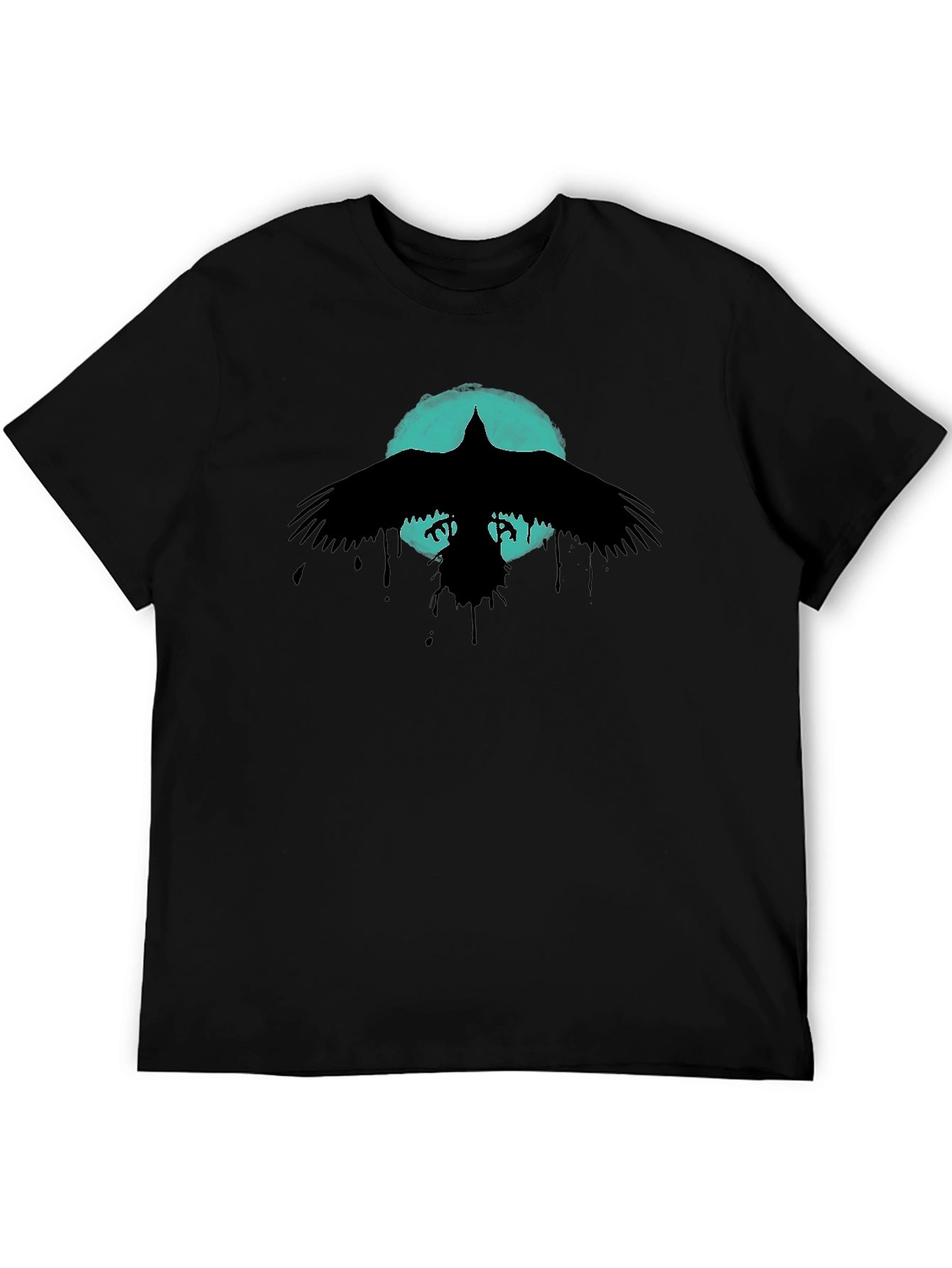 Raven Silhouette T-Shirt - Stylish Bird Graphic Tee