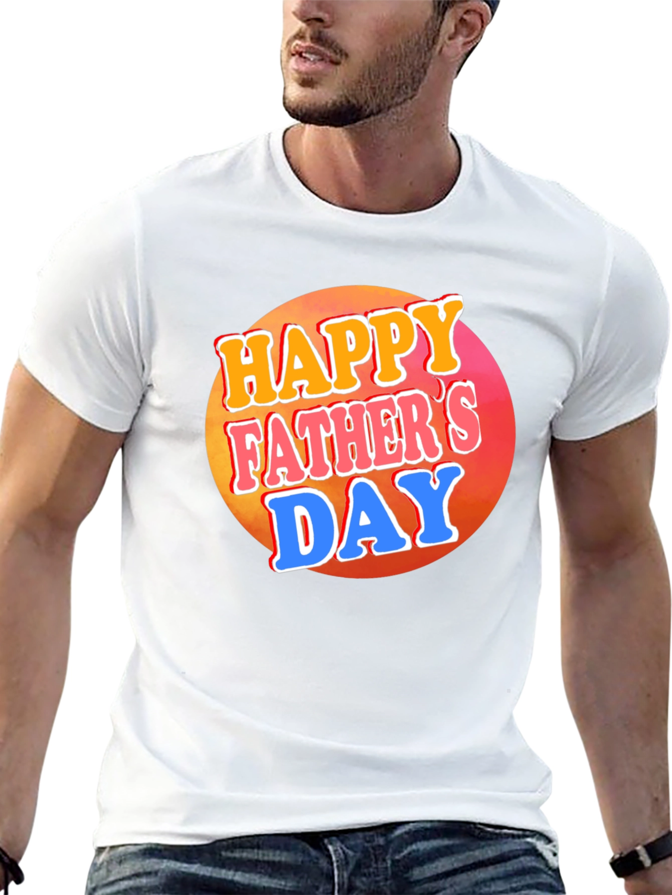 Happy Fathers Day Graphic Tee - Black