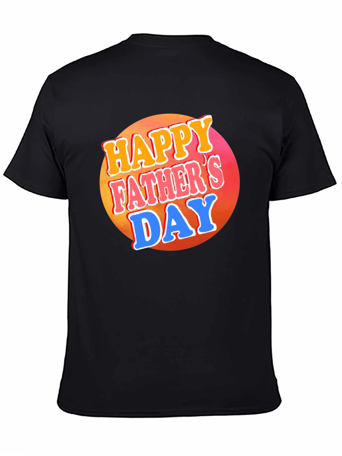Happy Fathers Day Graphic Tee - Black