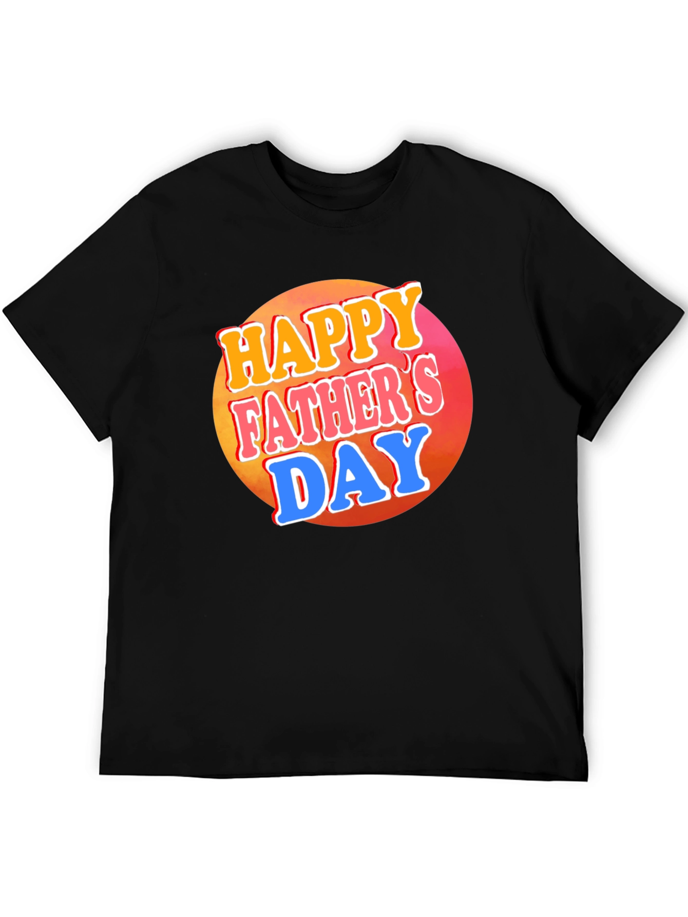 Happy Fathers Day Graphic Tee - Black