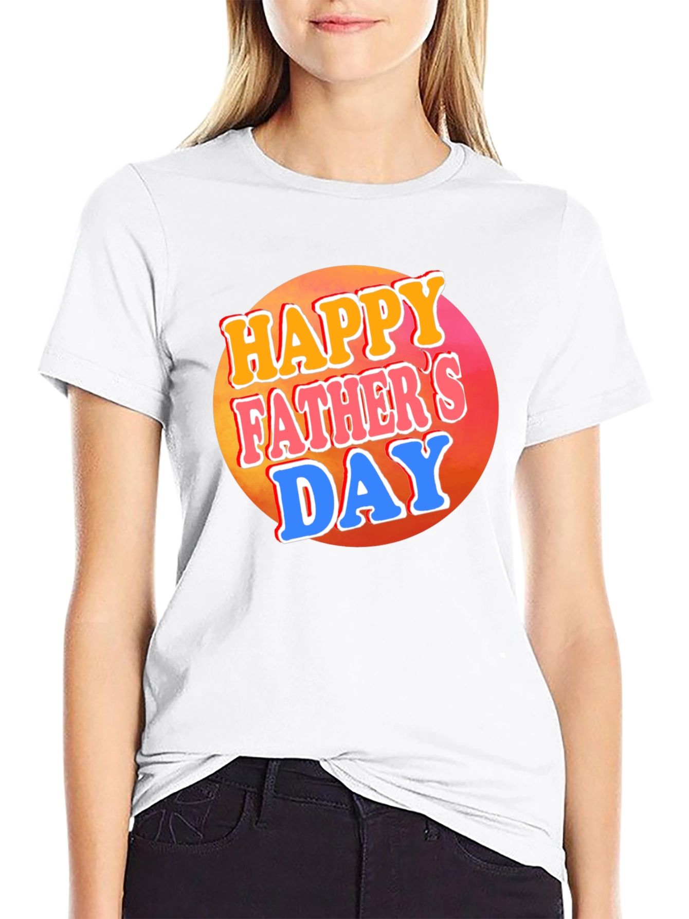 Happy Fathers Day Graphic Tee - Black