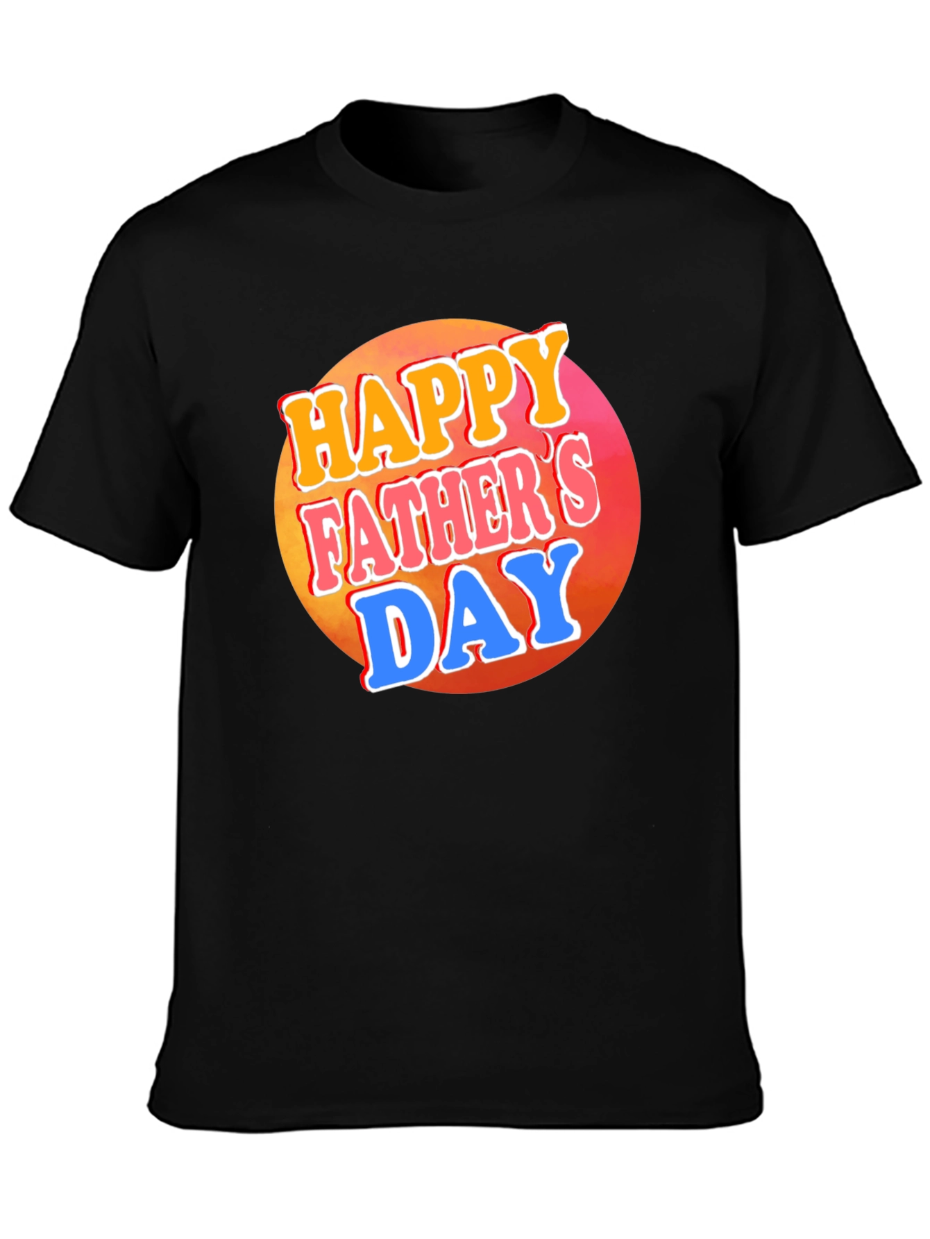 Happy Fathers Day Graphic Tee - Black