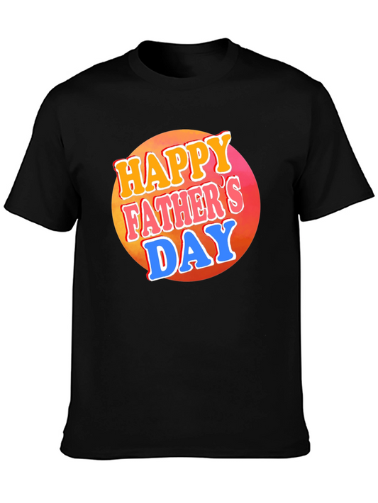 Happy Fathers Day Graphic Tee - Black