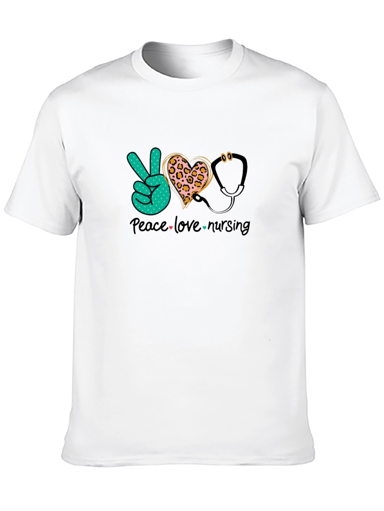 Peace Love Nursing Graphic T-Shirt