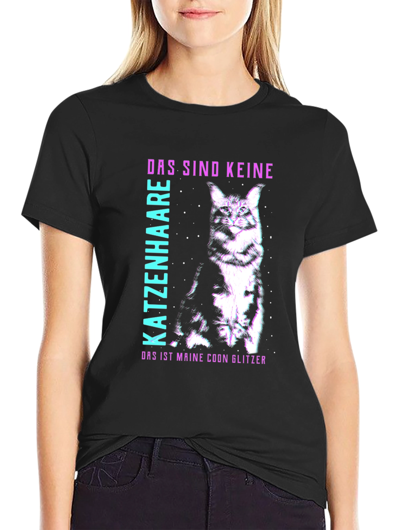 Maine Coon Glitzer T-Shirt