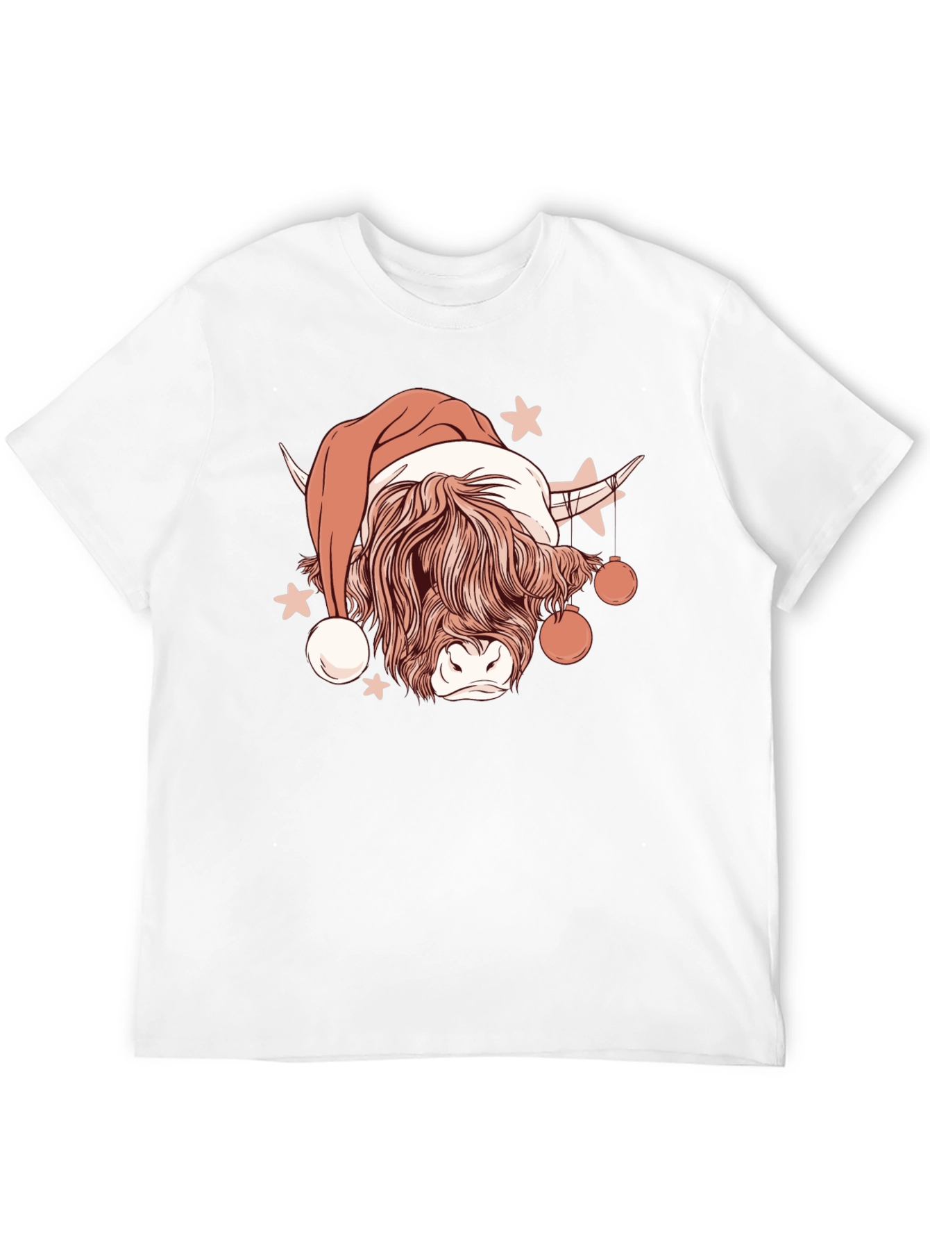 Festive Highland Cow Christmas Graphic Tee