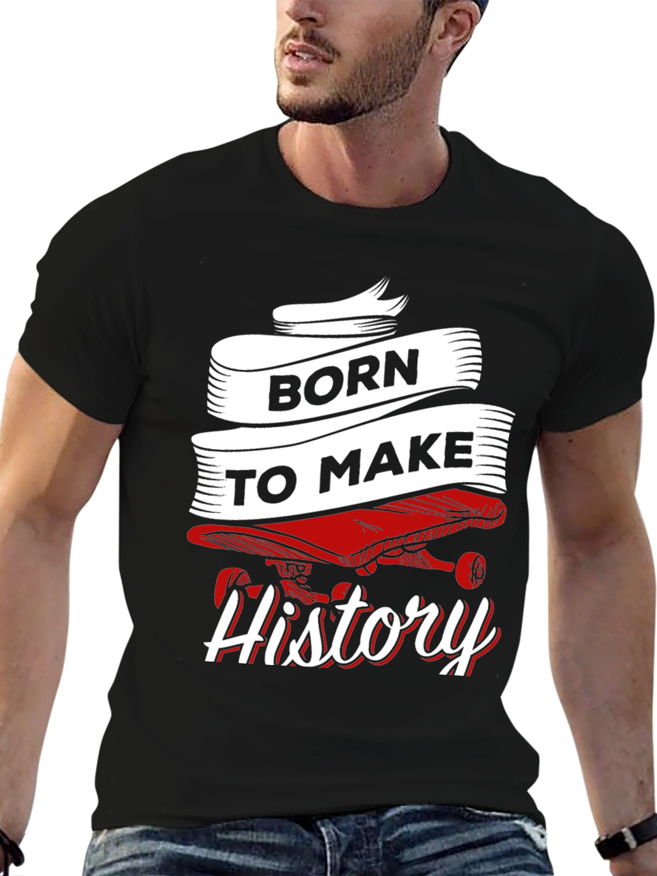 Born to Make History Skateboard Graphic Tee