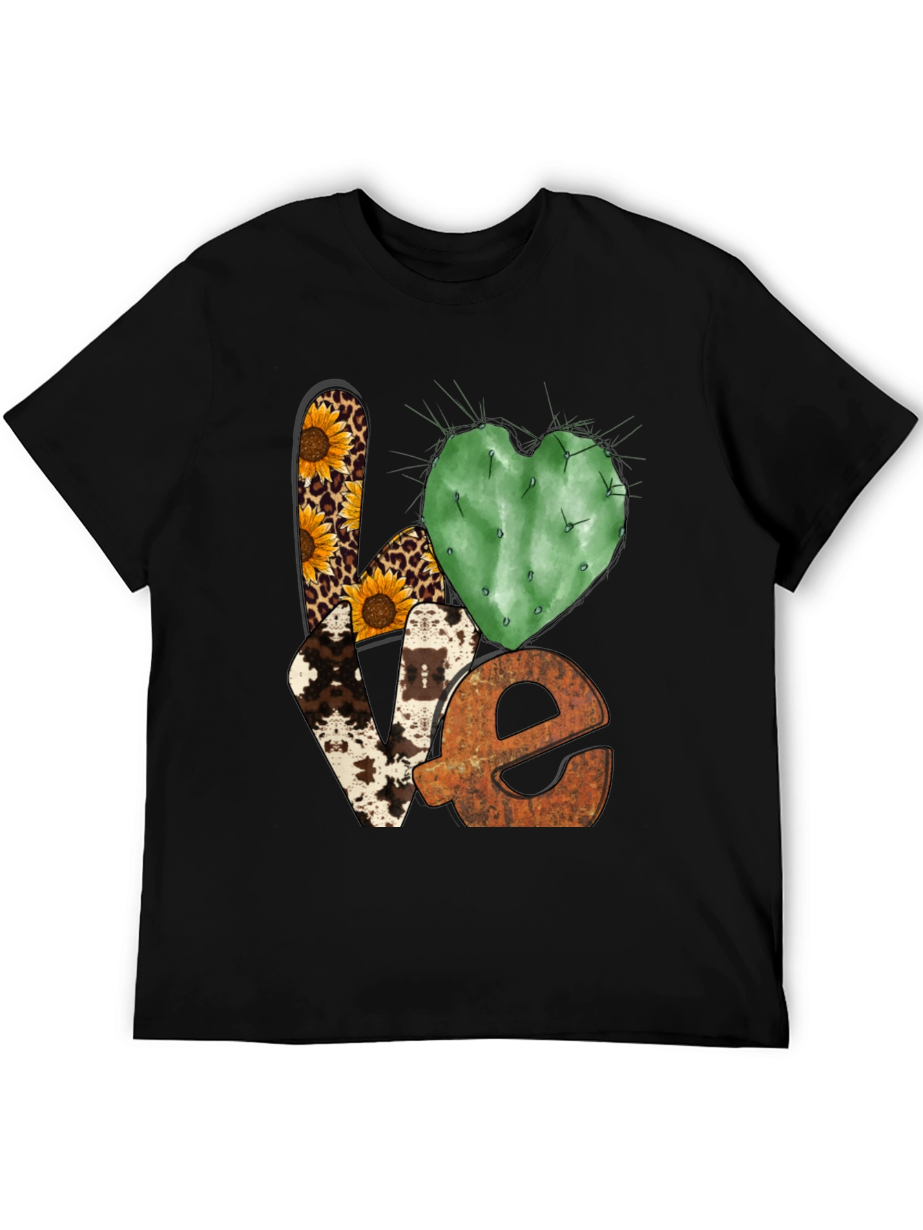 LOVE Western Graphic Tee - Cactus Heart