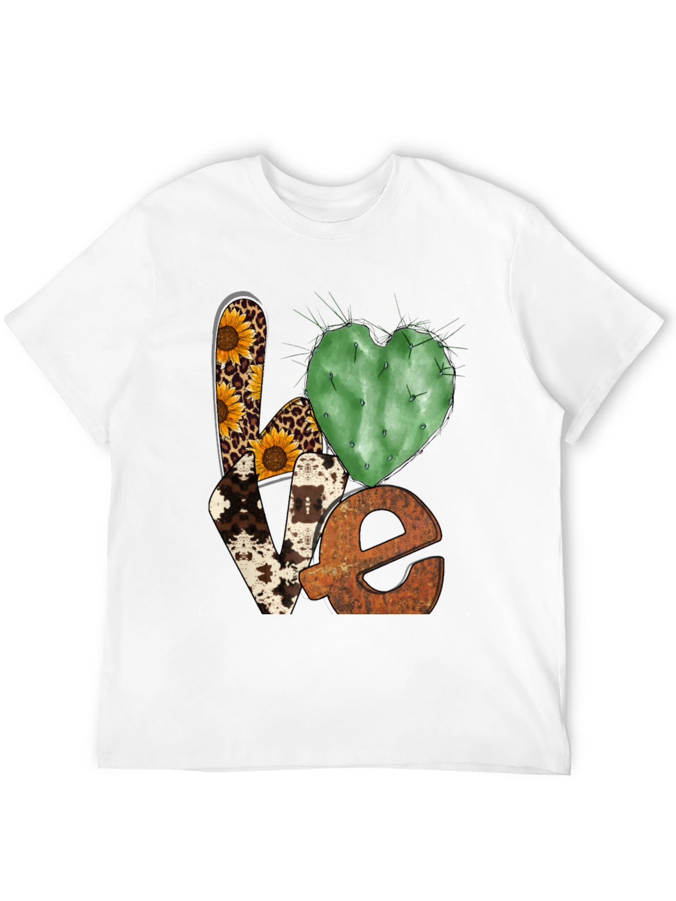 LOVE Western Graphic Tee - Cactus Heart
