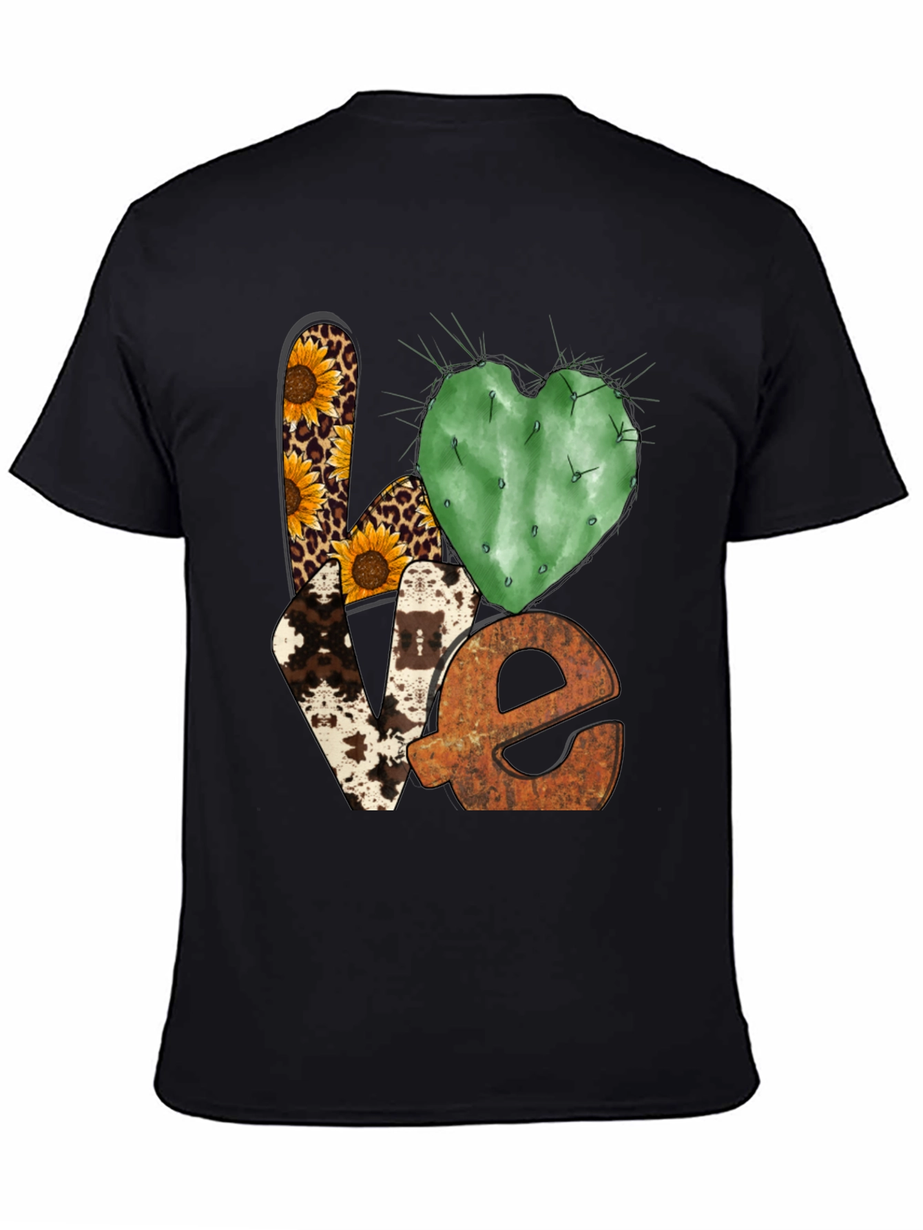 LOVE Western Graphic Tee - Cactus Heart