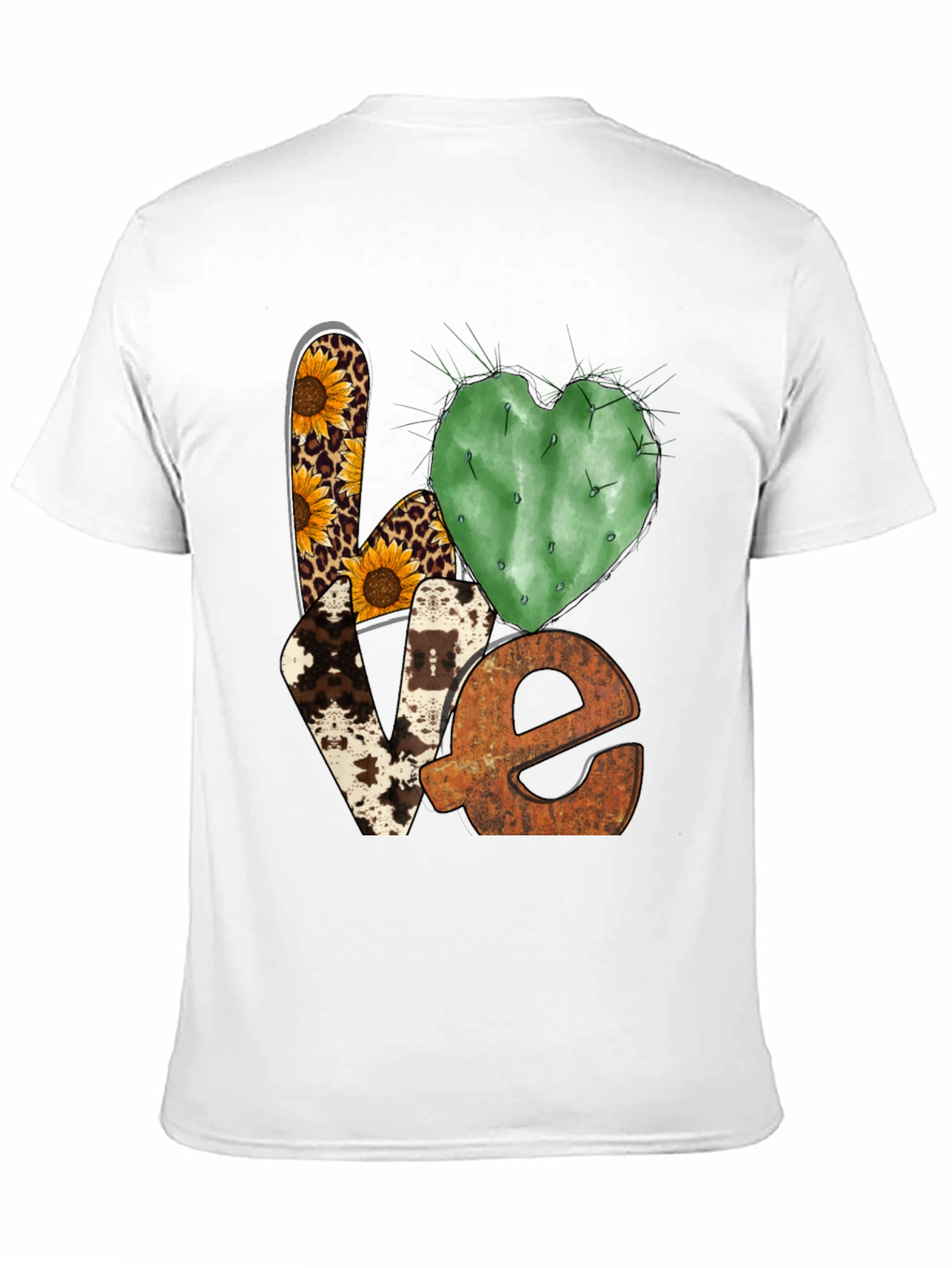 LOVE Western Graphic Tee - Cactus Heart