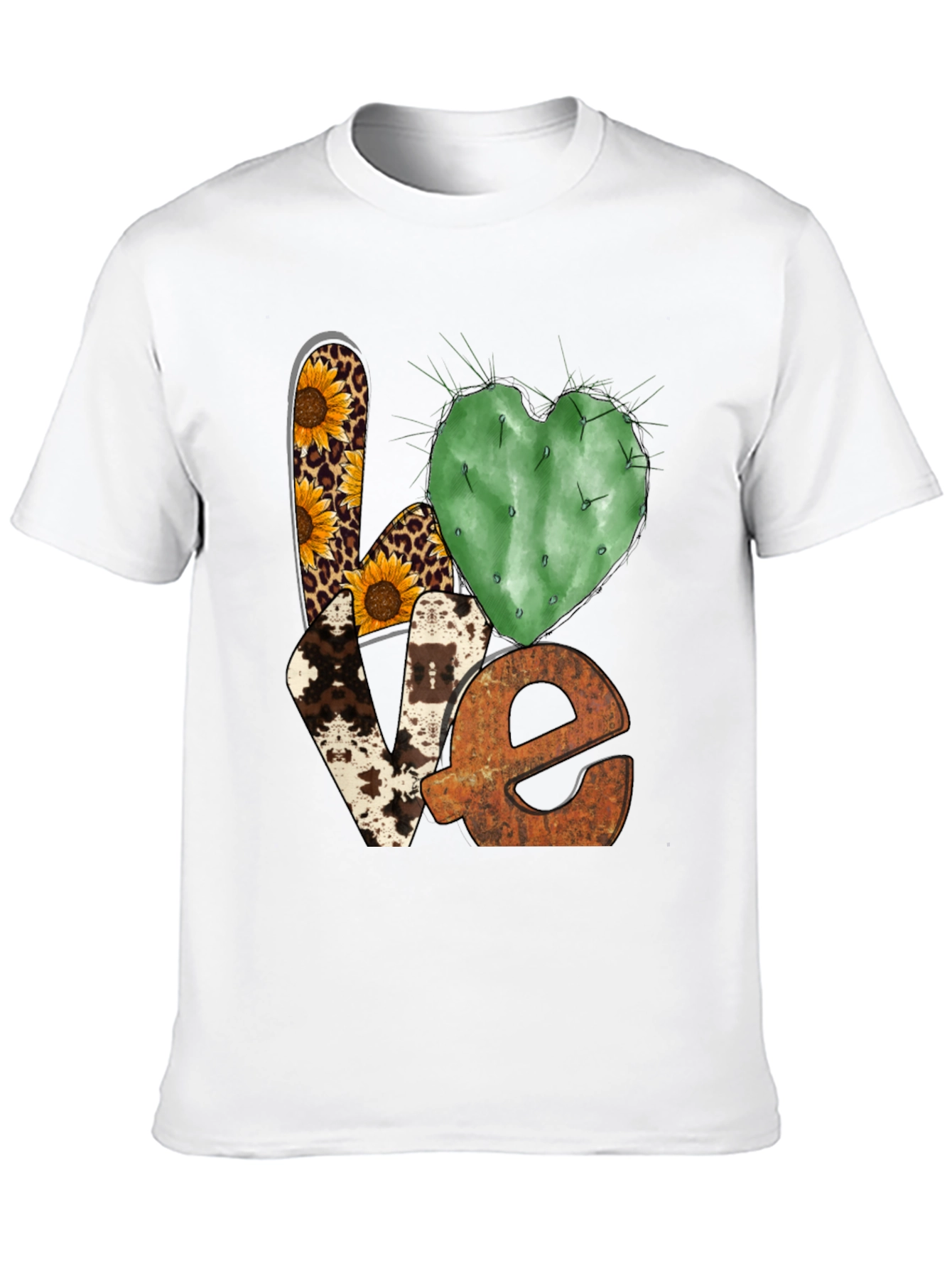 LOVE Western Graphic Tee - Cactus Heart