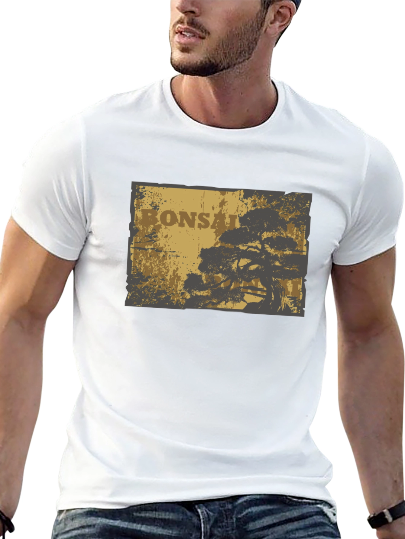 Bonsai Tree Graphic T-Shirt - Casual Style