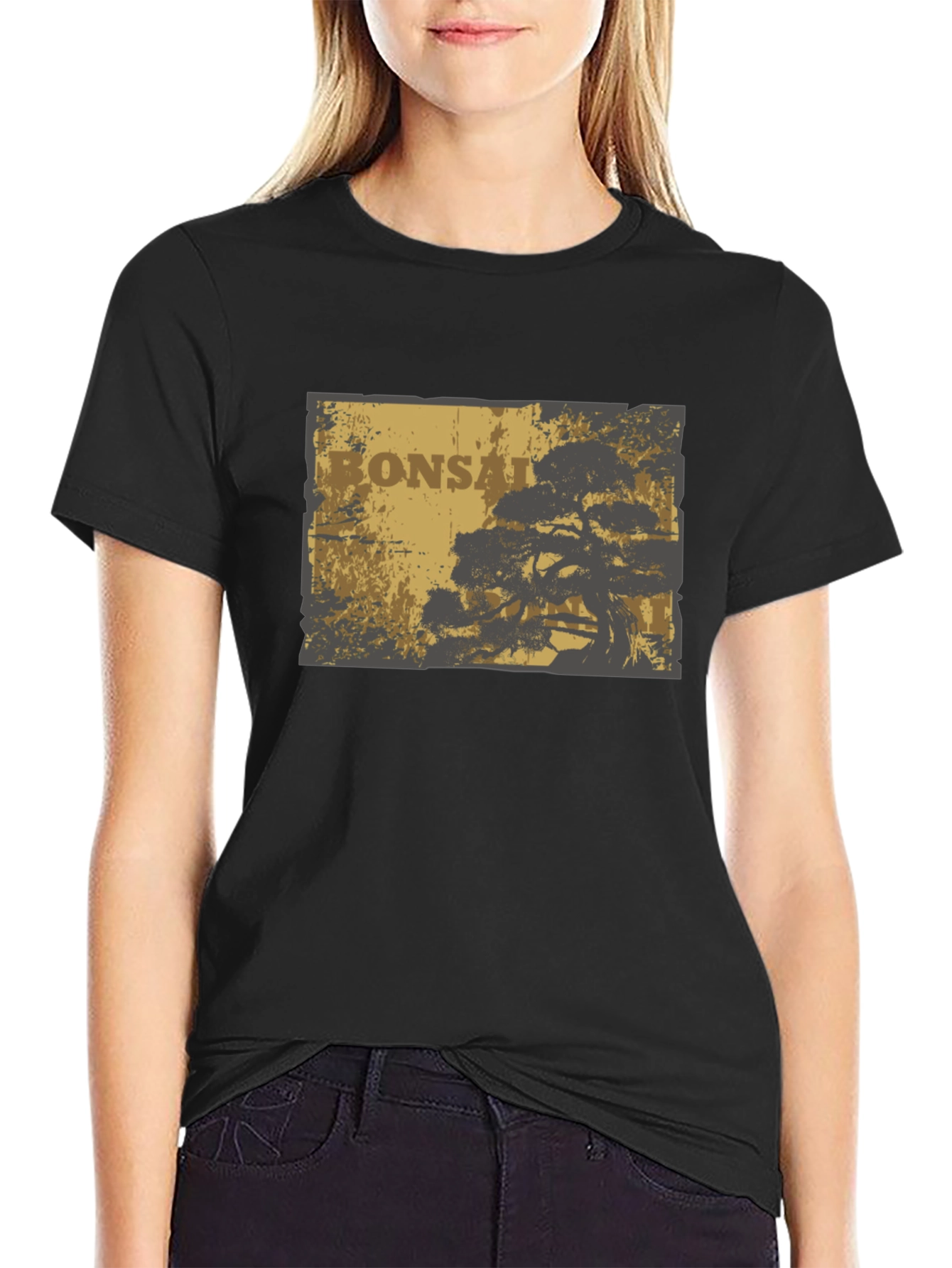 Bonsai Tree Graphic T-Shirt - Casual Style
