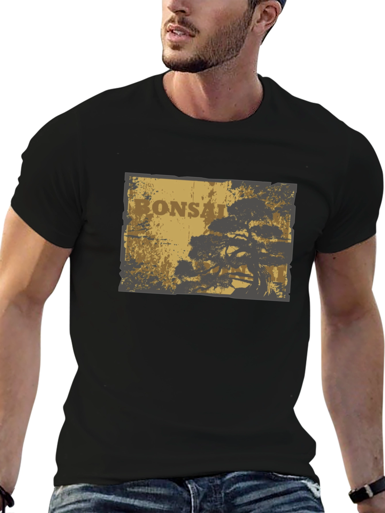 Bonsai Tree Graphic T-Shirt - Casual Style