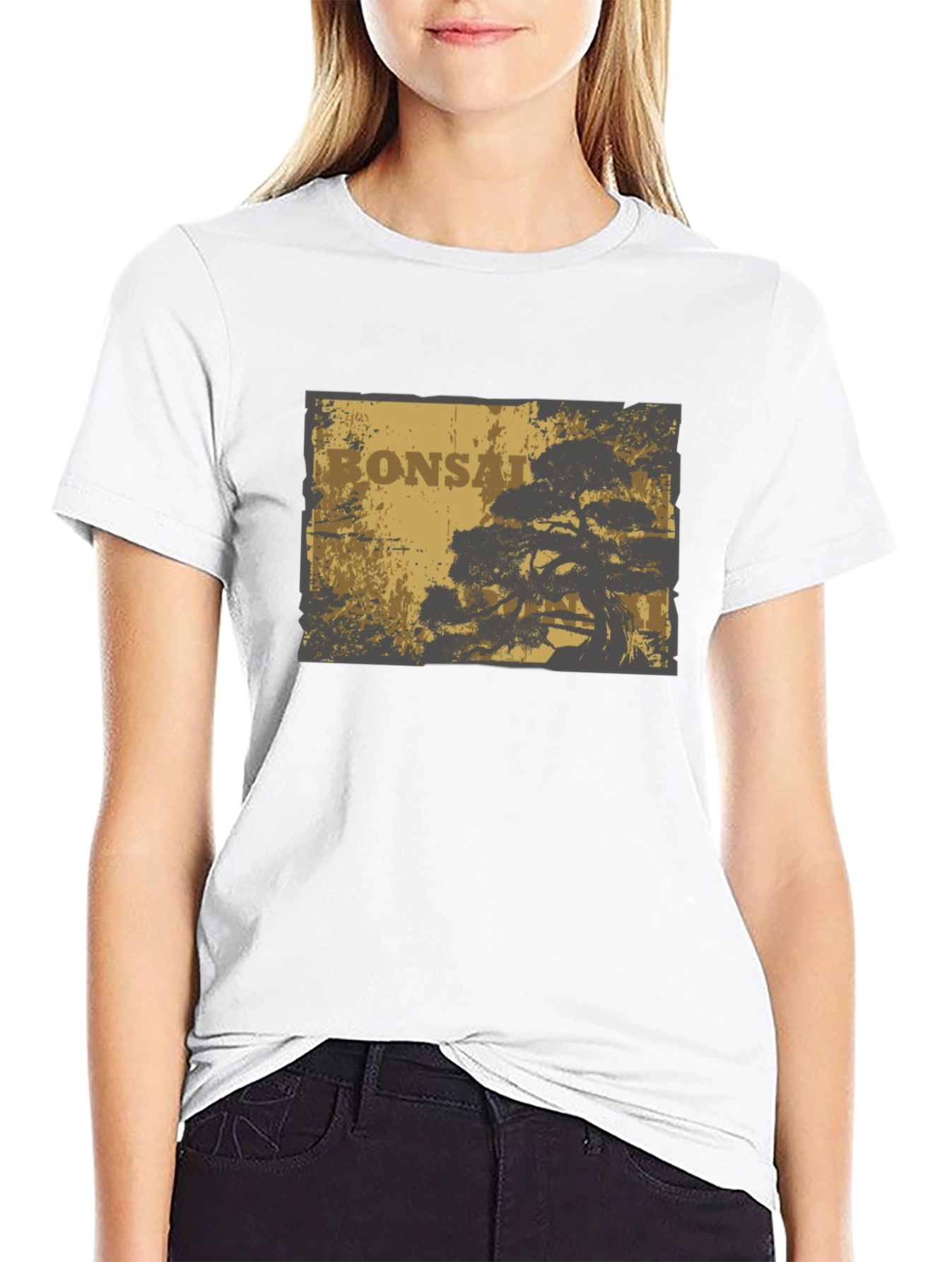 Bonsai Tree Graphic T-Shirt - Casual Style