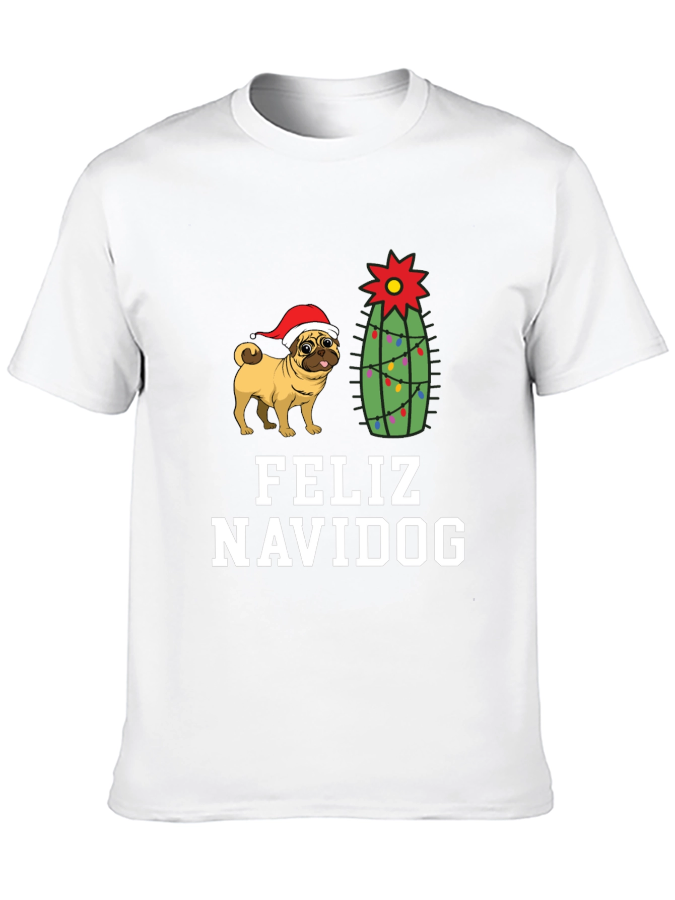 Feliz Navidog Christmas Pug T-Shirt