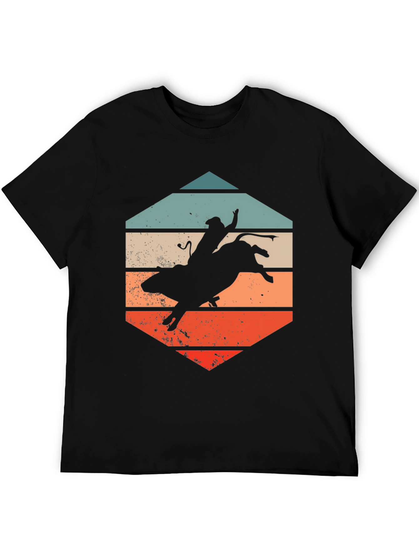 Retro Bull Rider T-Shirt - Western Style