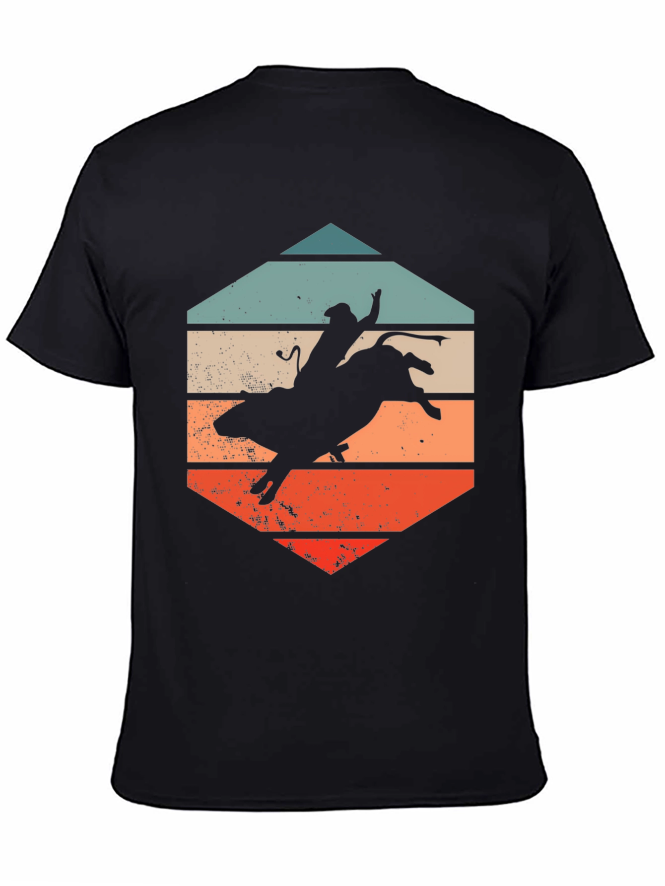 Retro Bull Rider T-Shirt - Western Style
