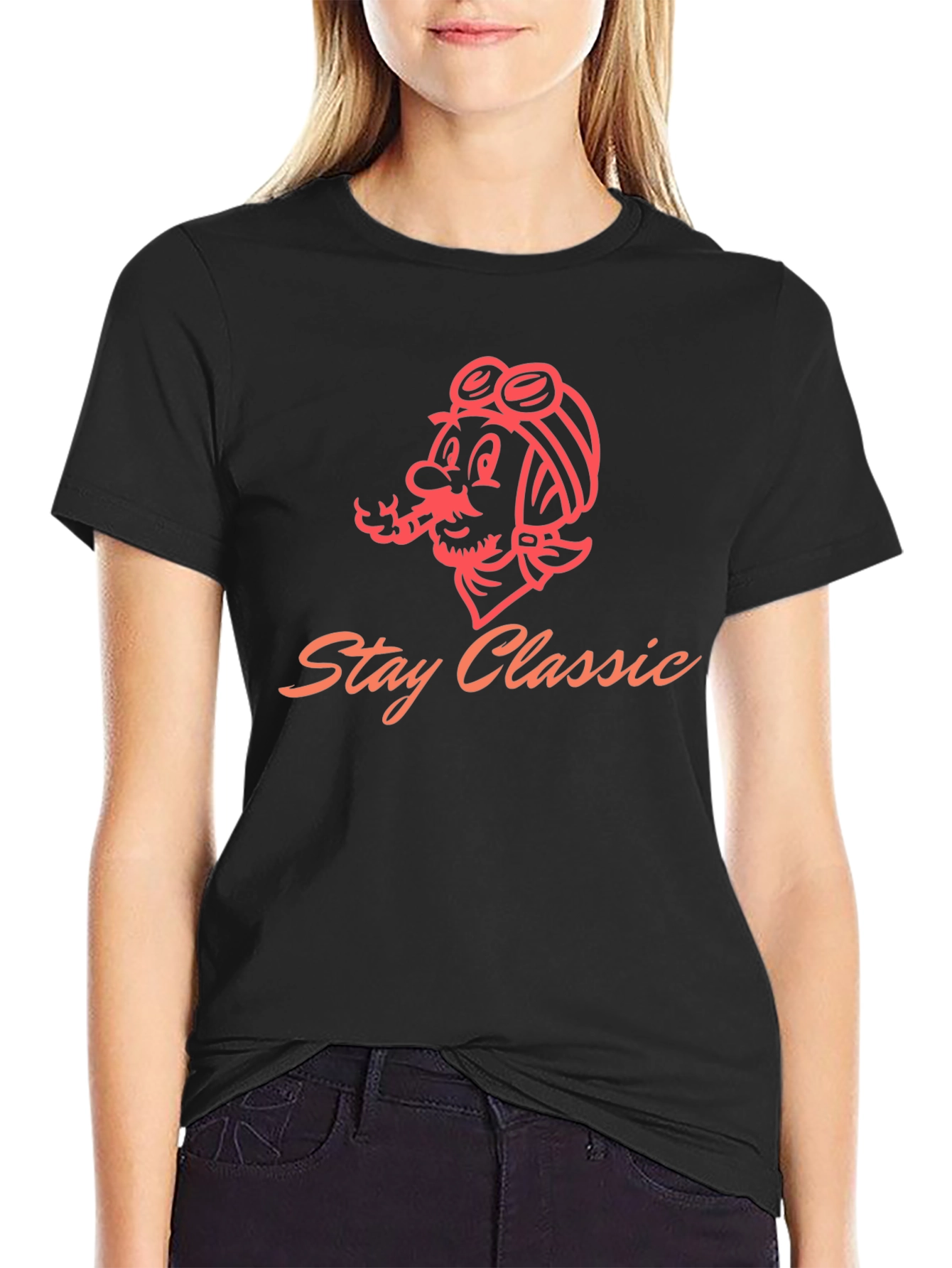 Stay Classic Graphic T-Shirt - Black