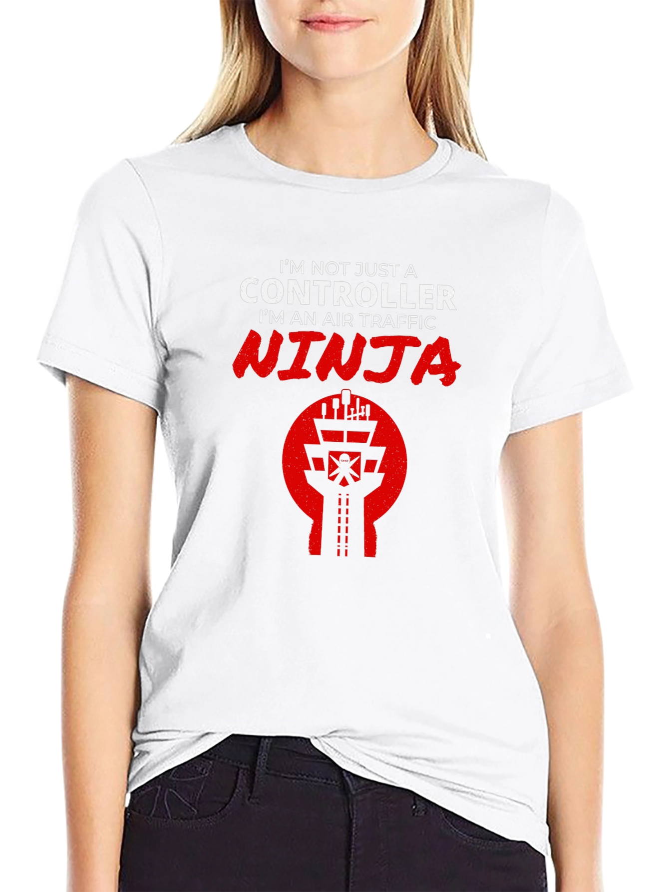 Air Traffic Controller Ninja Graphic T-Shirt