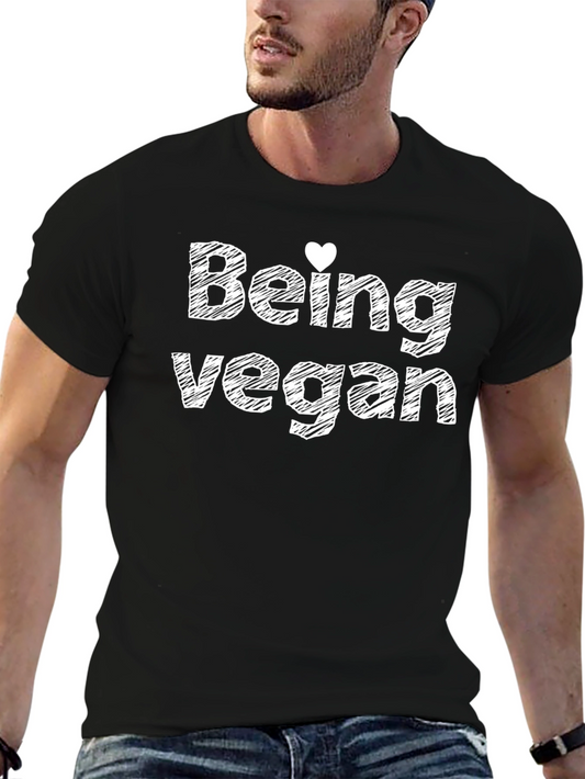 Being Vegan Heart Graphic T-Shirt