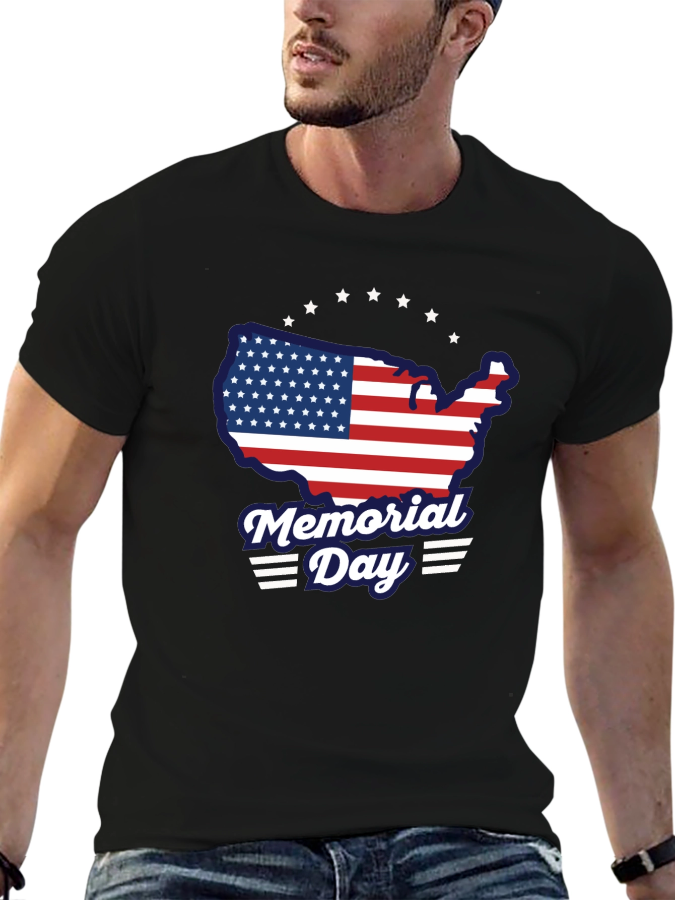 Memorial Day USA Flag Graphic T-Shirt