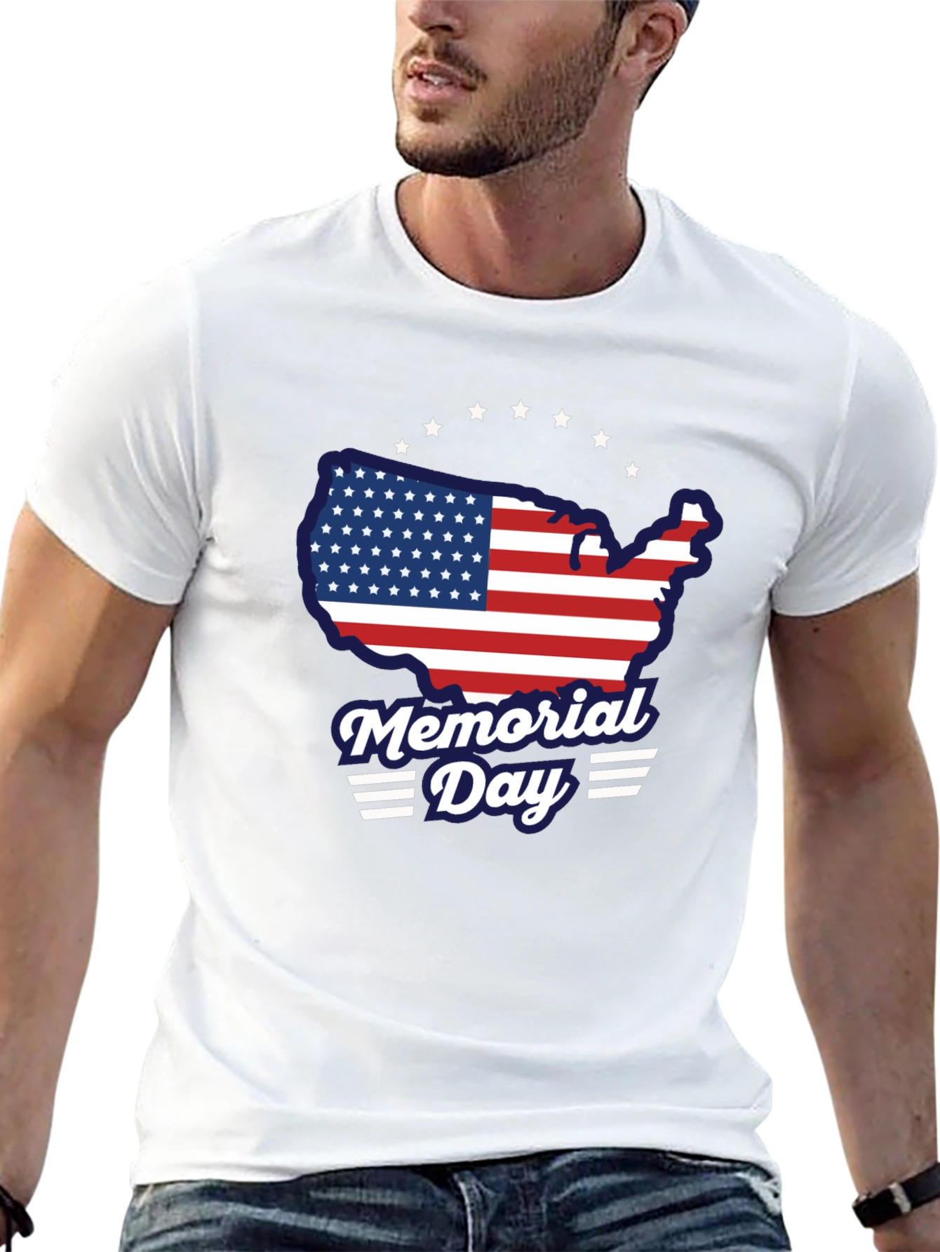 Memorial Day USA Flag Graphic T-Shirt