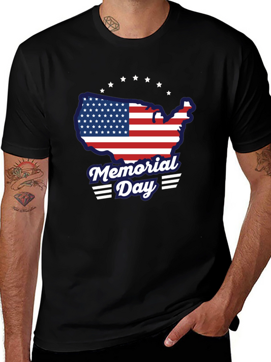 Memorial Day USA Flag Graphic T-Shirt