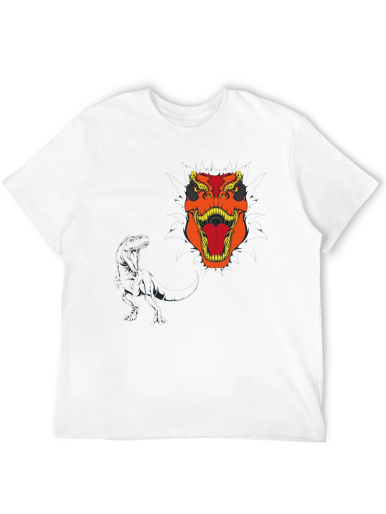Dino Roar Black T-Shirt - Bold Graphic Tee
