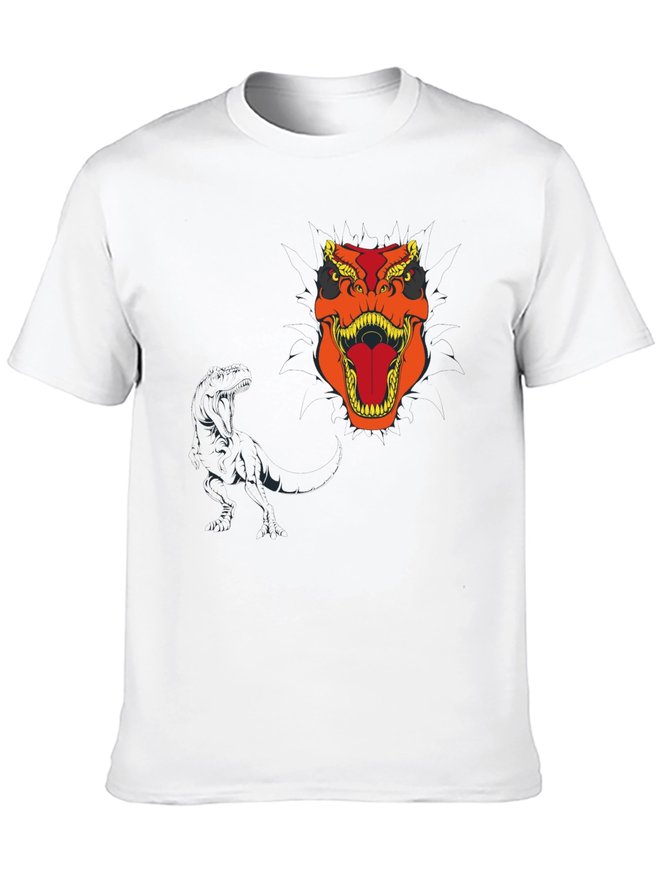 Dino Roar Black T-Shirt - Bold Graphic Tee