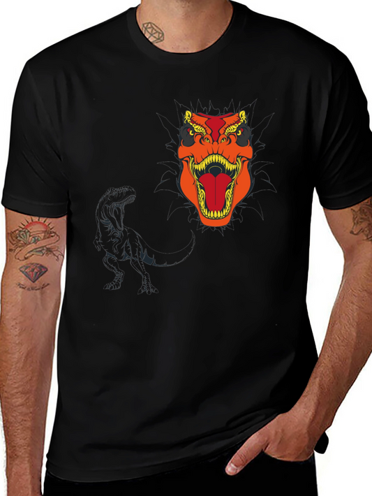 Dino Roar Black T-Shirt - Bold Graphic Tee