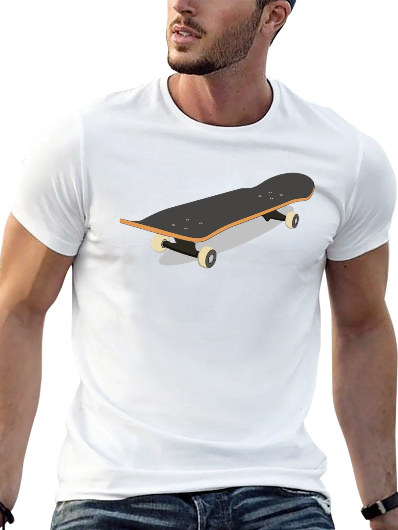 Skateboard Graphic Tee - Black