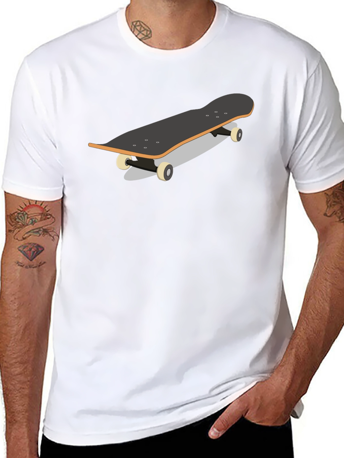 Skateboard Graphic Tee - Black