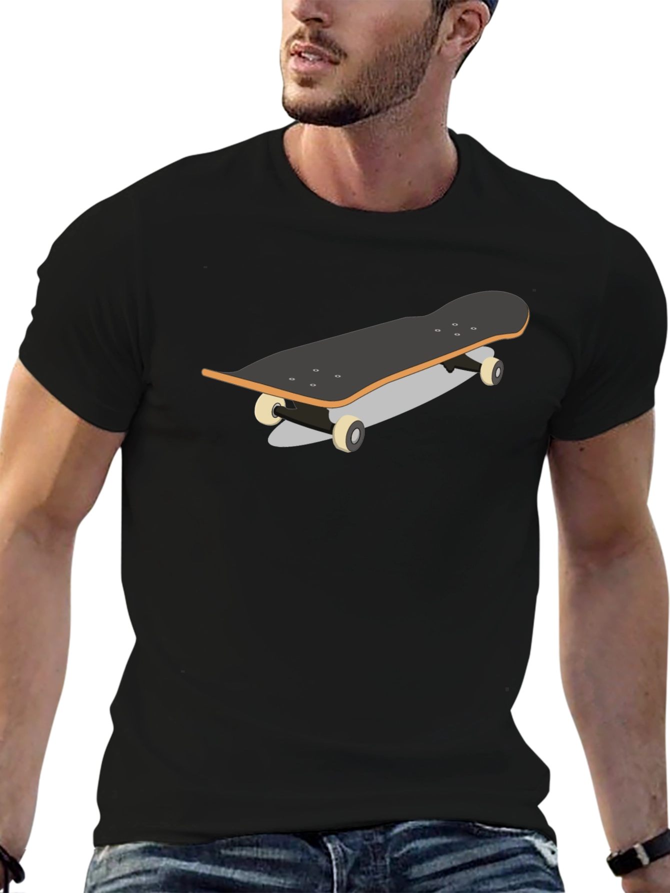 Skateboard Graphic Tee - Black