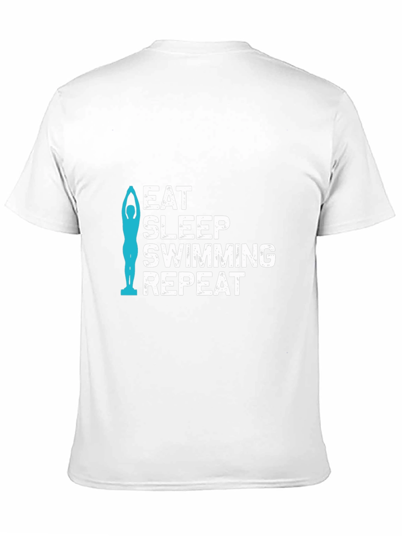 Eat Sleep Swimming Repeat Black T-Shirt